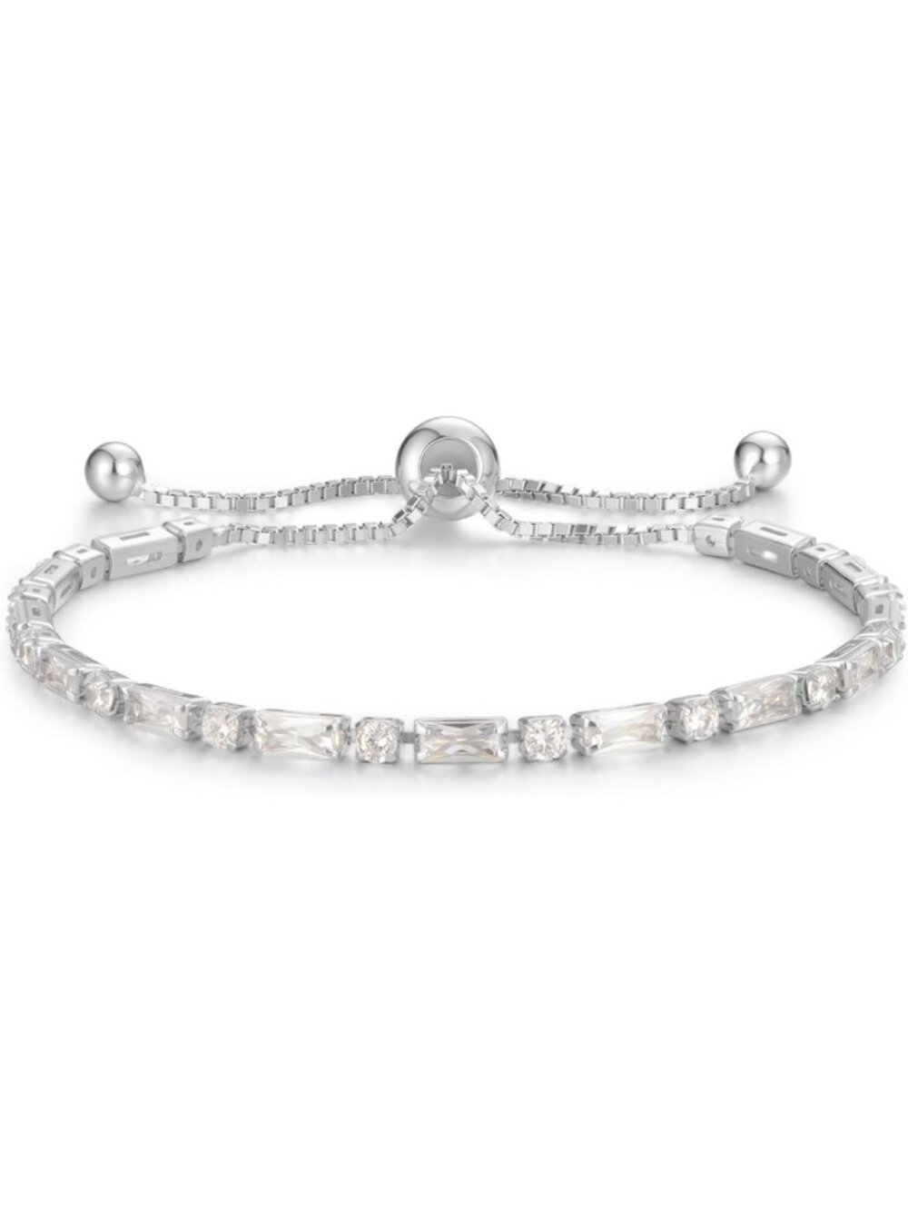 Elegant Sterling Silver Birthstone Tennis Bracelet for Women - Perfect Gift